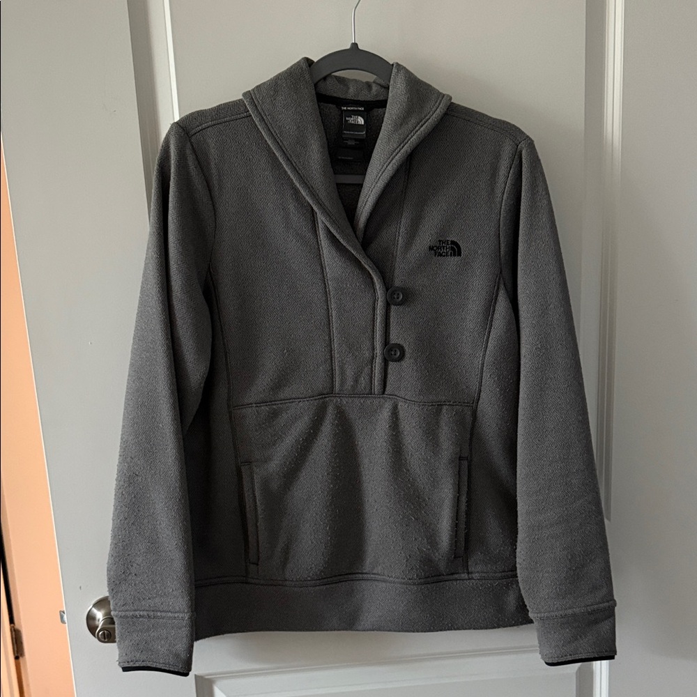 The North Face Charcoal Button-Up Fleece